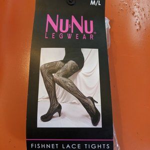 Nu&Nu Fashion Fishnets - Fun Pattern - New in Package - M/L  Black